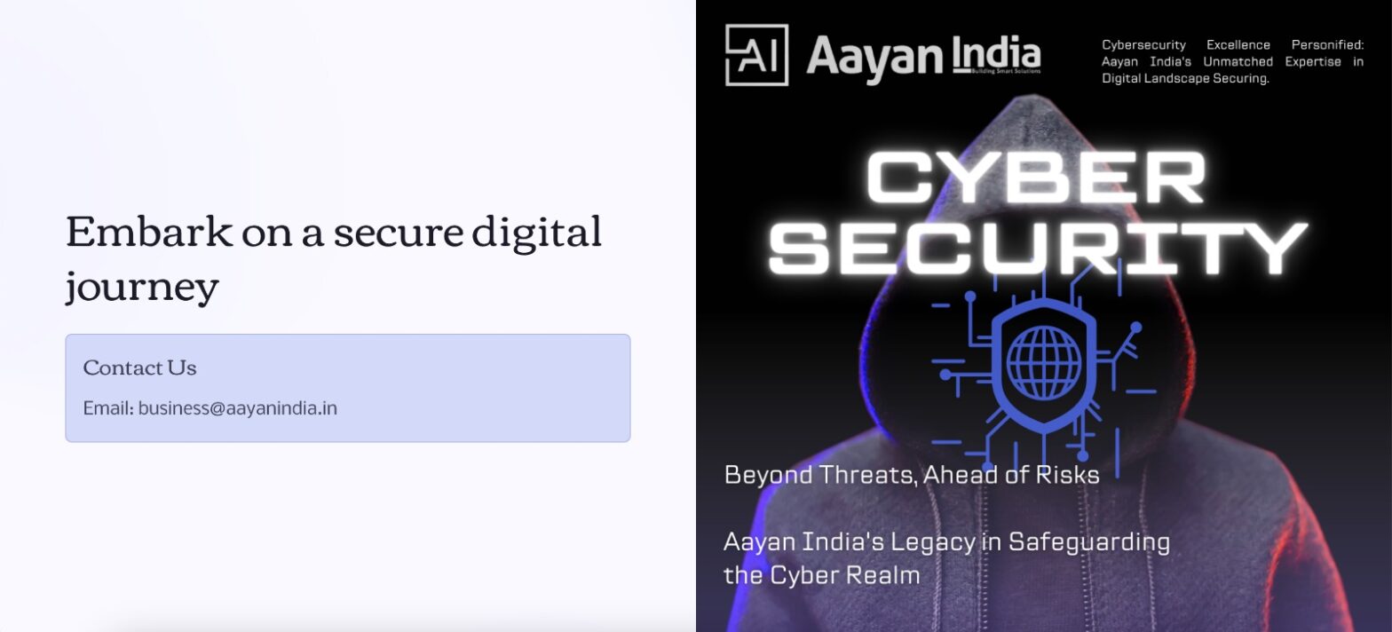 Guardians of the Digital Realm: Cyber Security Services in India with Aayan India